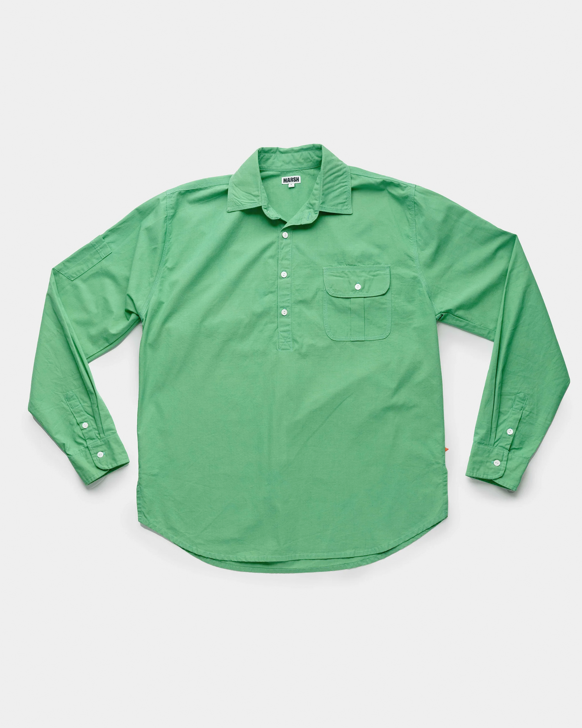 MARSH Button-Up Work Shirt - Cotton Ripstop, Bright Green - Marsh Workwear