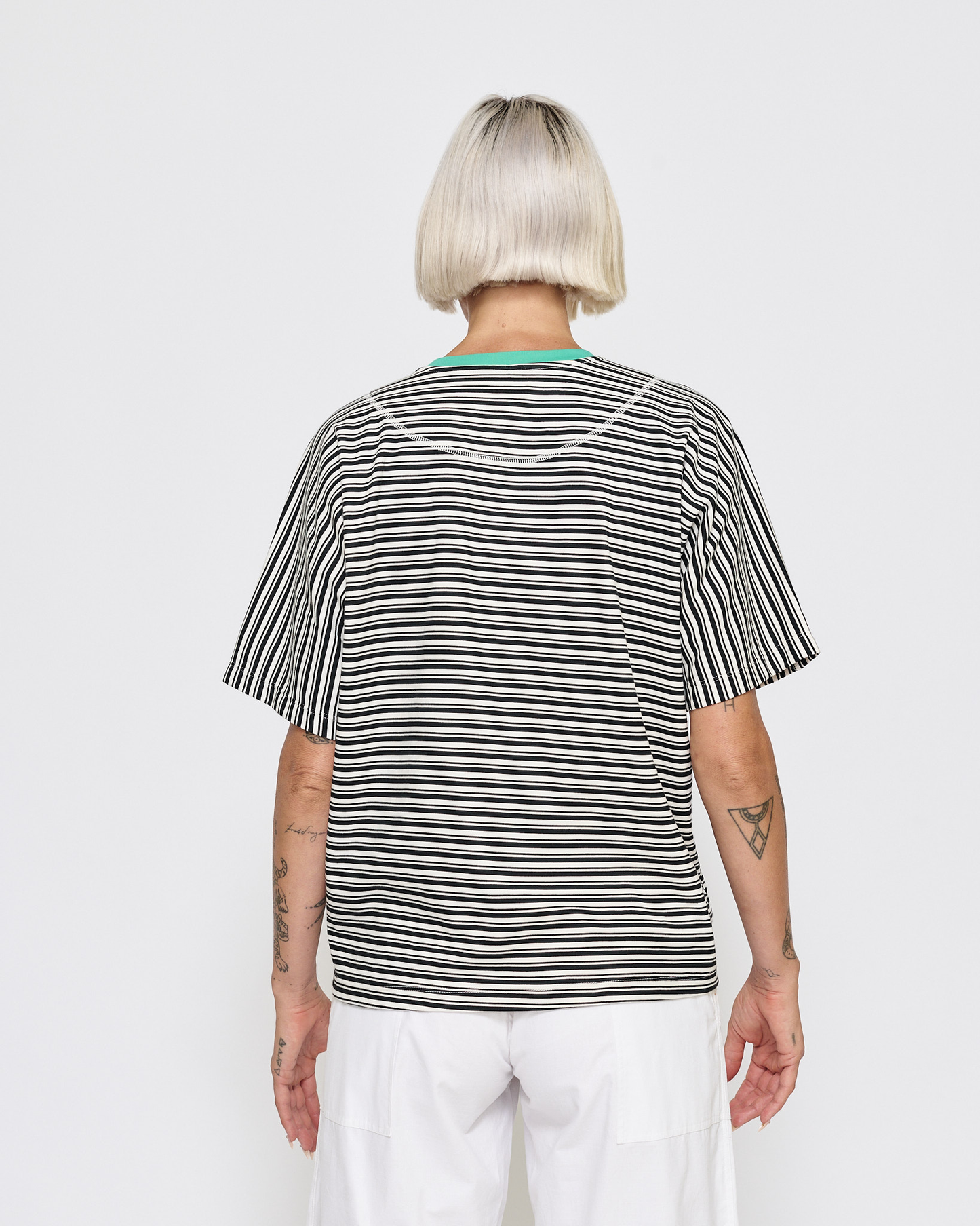 Sailor Stripe T-shirt - Black and Ecru Stripe