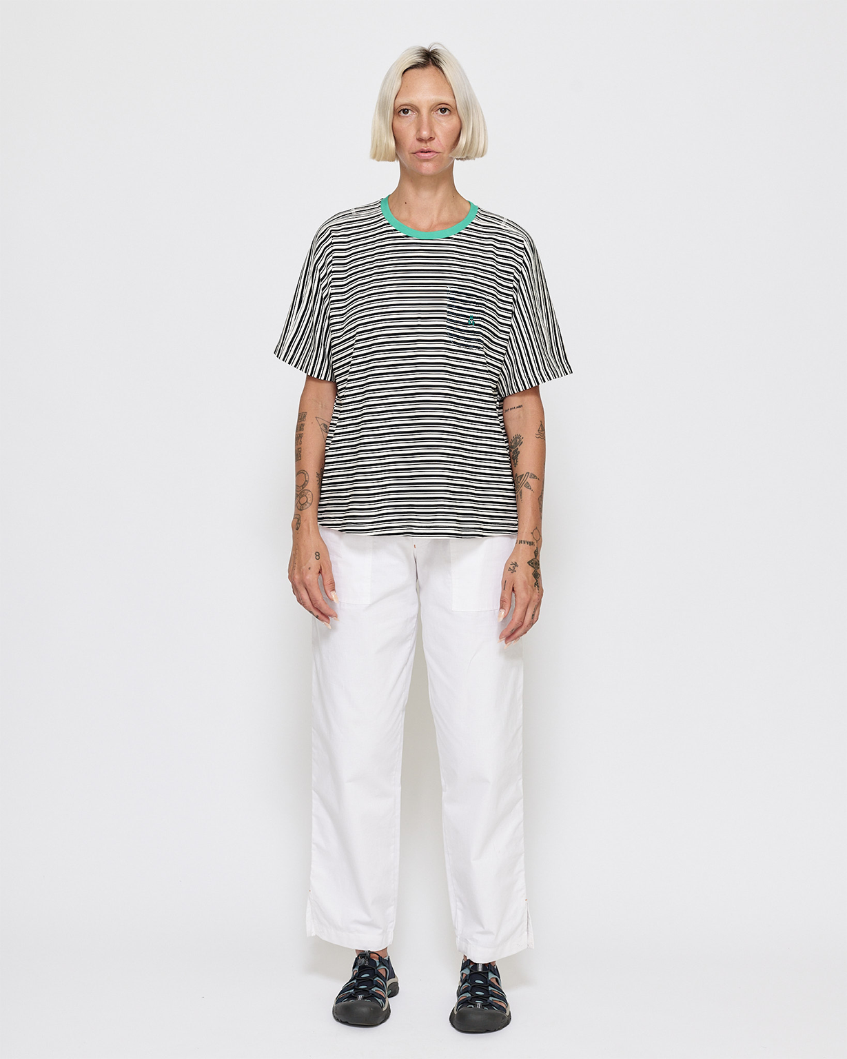 Sailor Stripe T-shirt - Black and Ecru Stripe