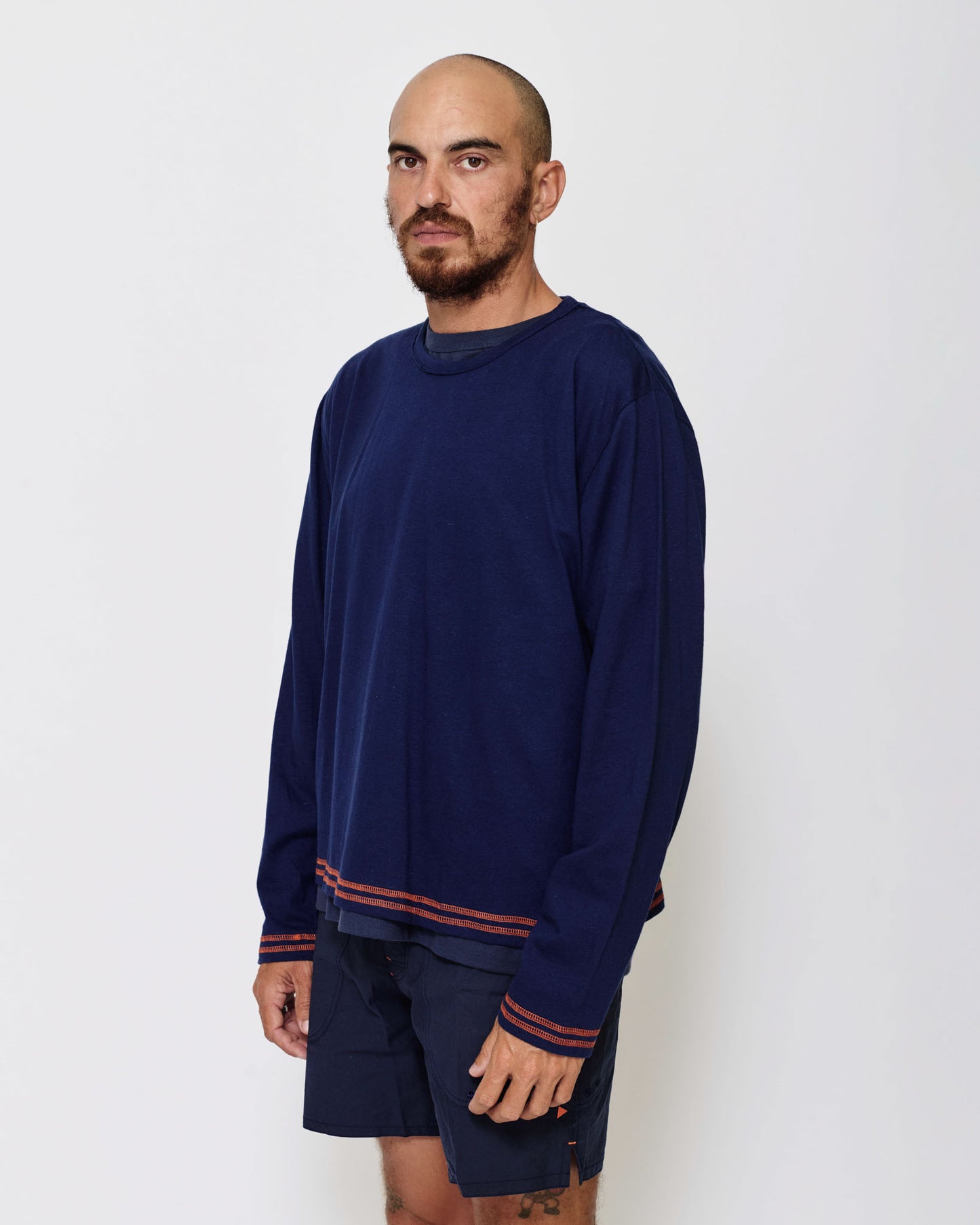 Hemp Pullover - Navy