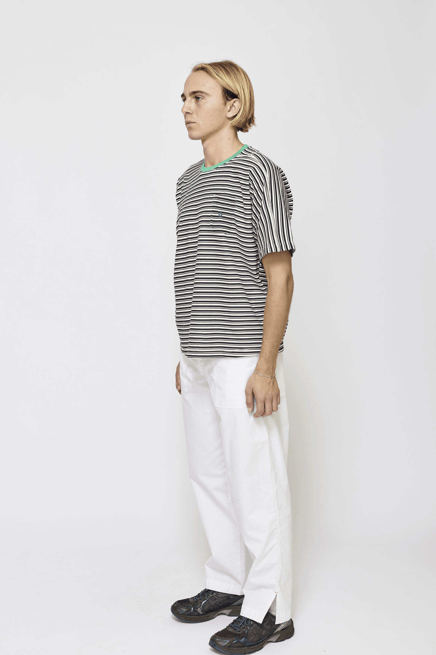Sailor Stripe T-shirt - Black and Ecru Stripe