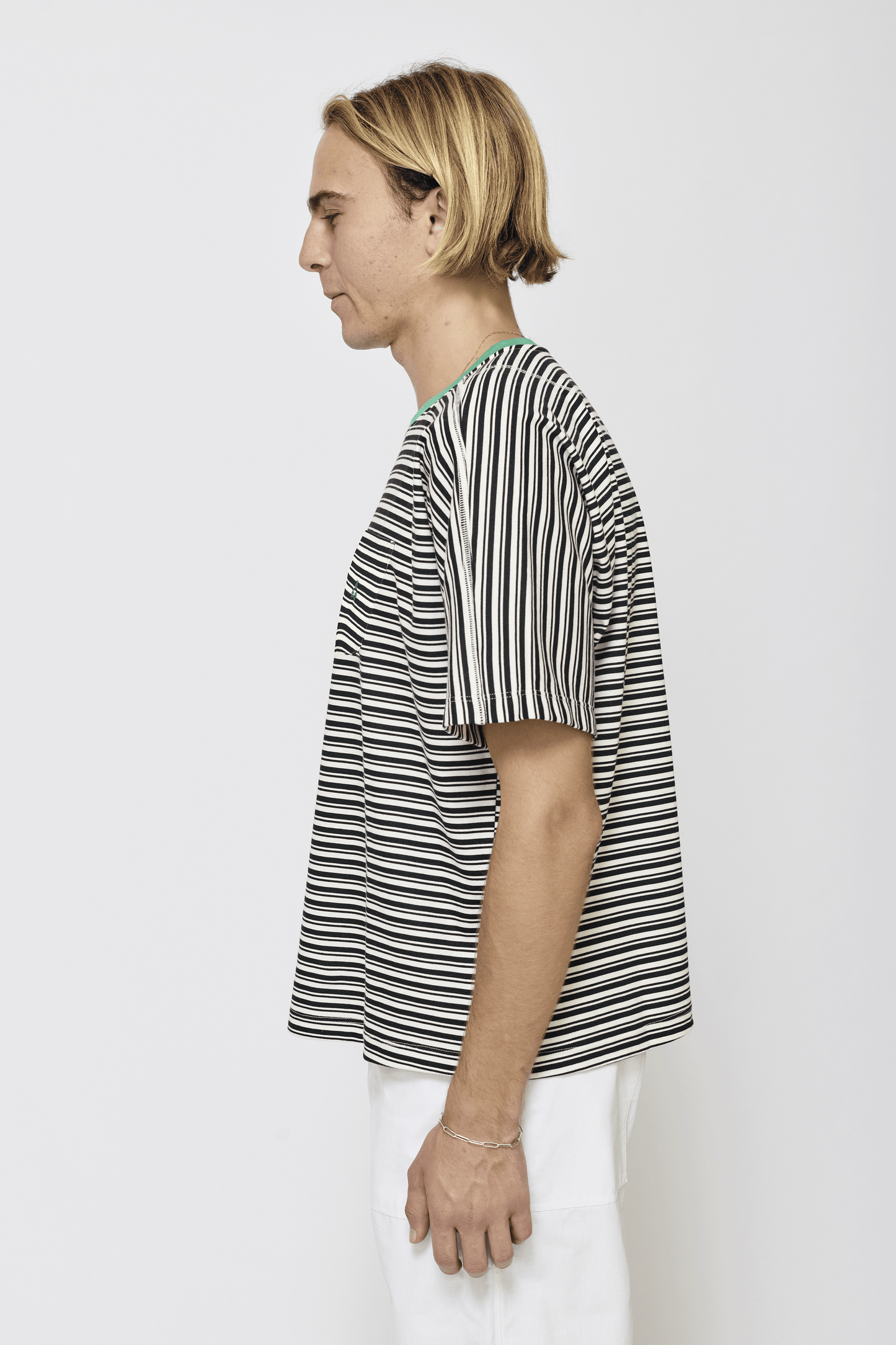 Sailor Stripe T-shirt - Black and Ecru Stripe