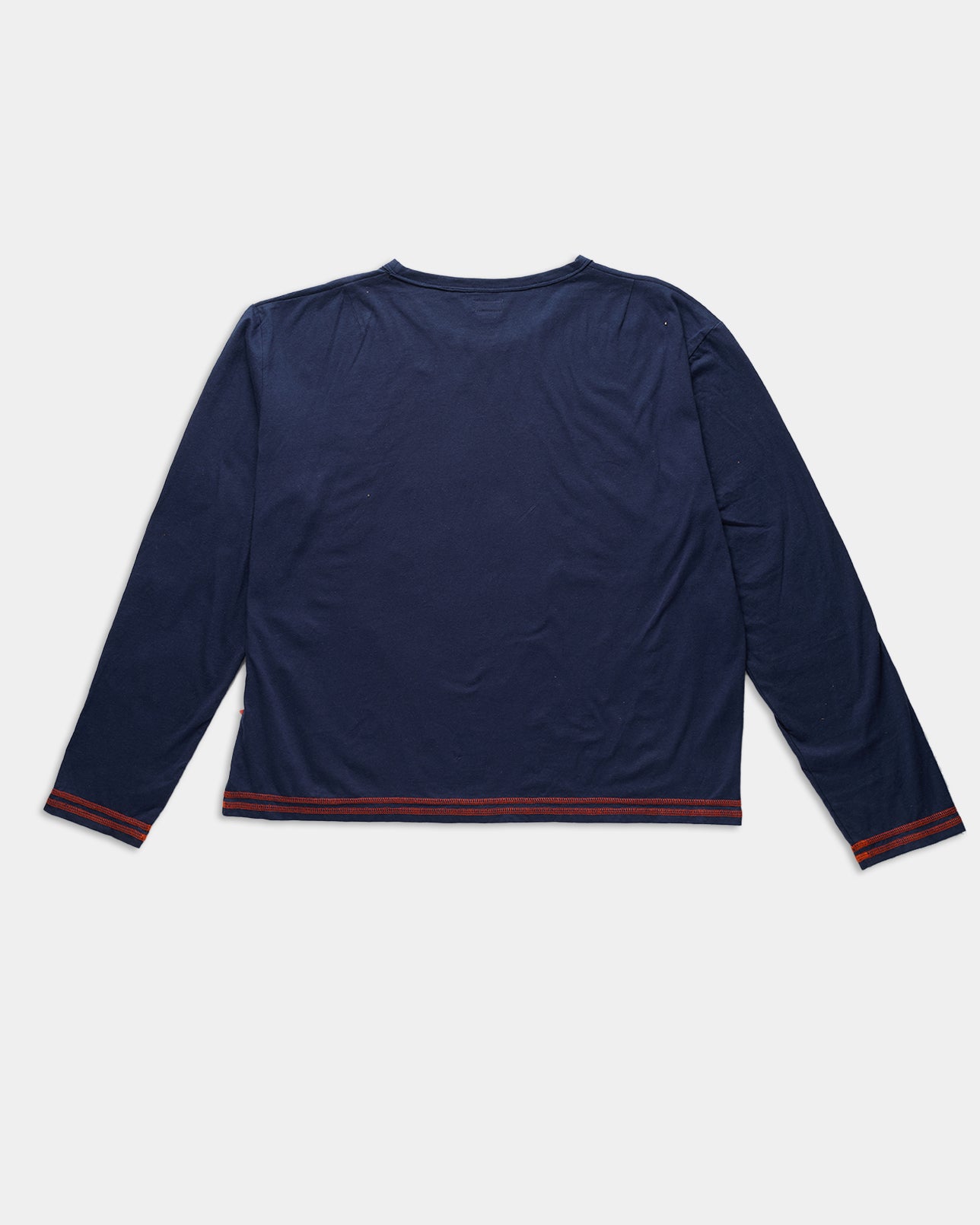 Relaxed Fit Hemp Long Sleeve Pullover - Indigo4
