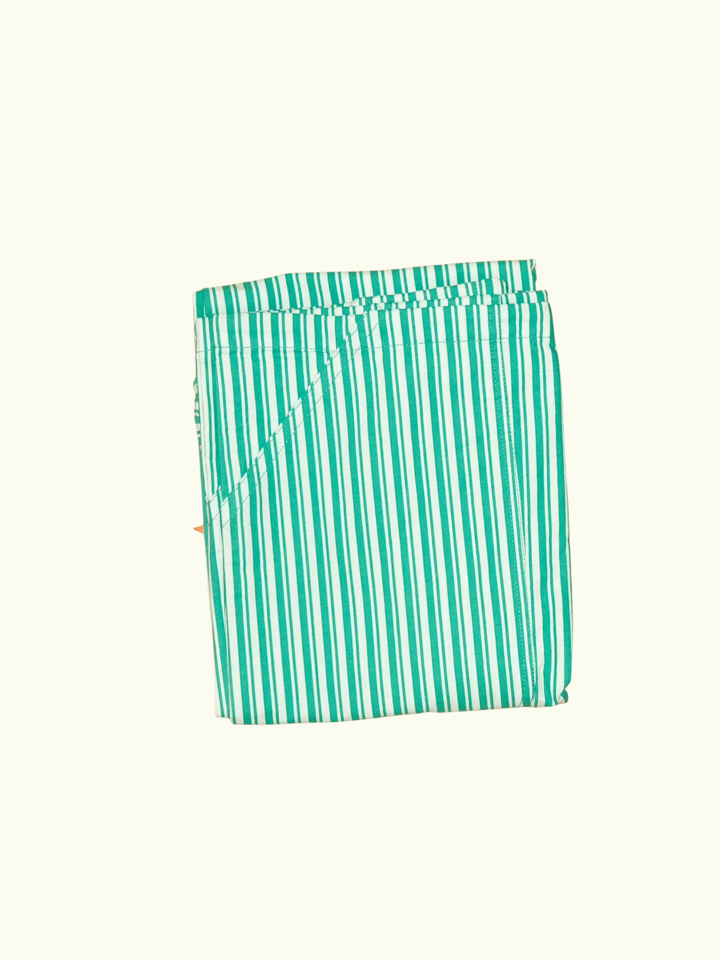 MARSH Drawstring Pant - Cotton Ripstop, Green / White Stripe
