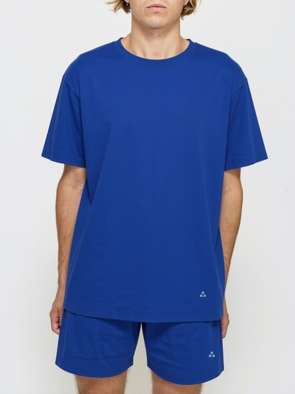 MARSH Drawstring Shorts - Yarn Dyed Cotton, Blue