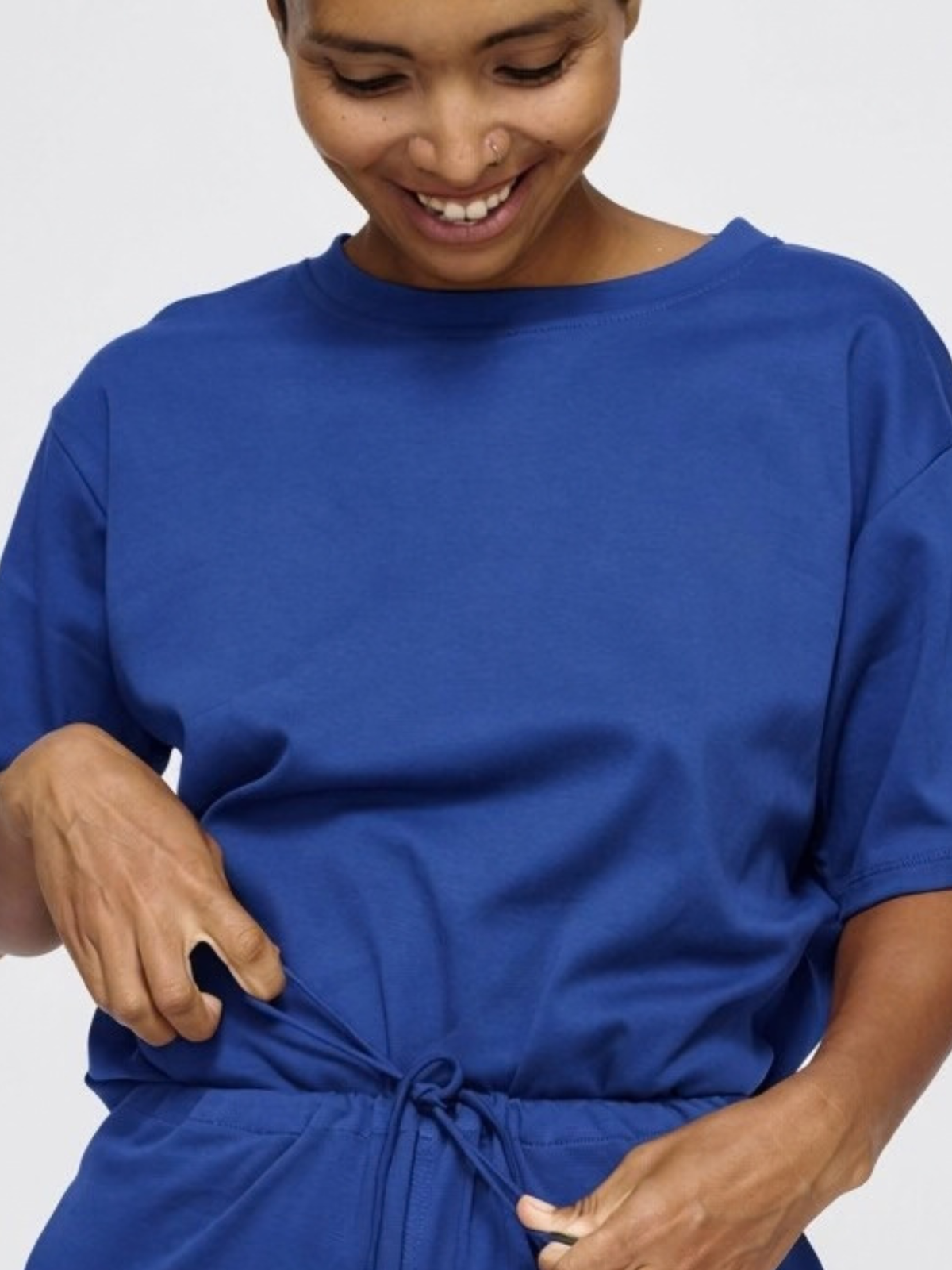 MARSH Drawstring Shorts - Yarn Dyed Cotton, Blue