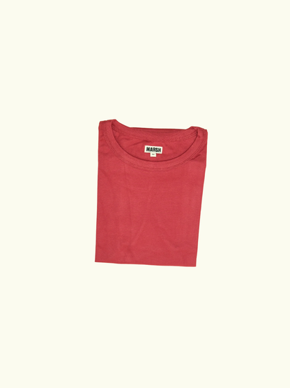 MARSH T-Shirt - Yarn Dyed Cotton, Maroon