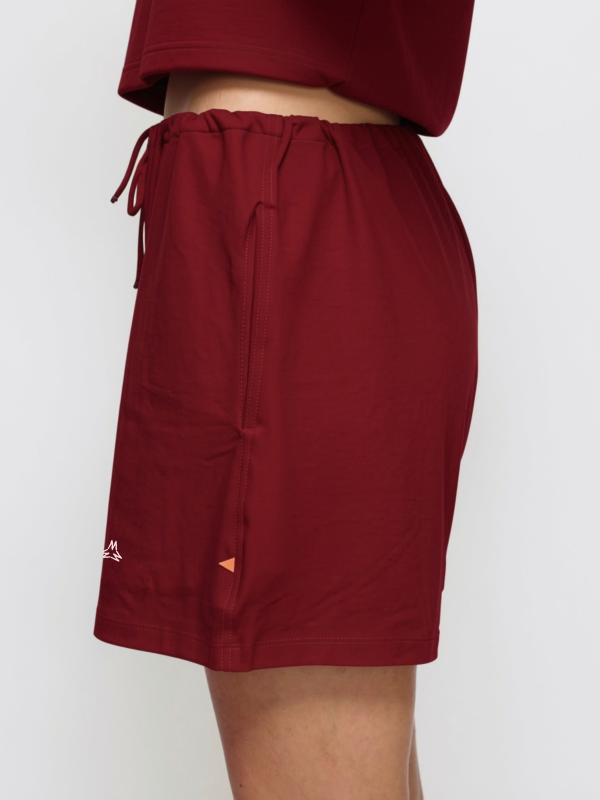 MARSH Drawstring Shorts - Yarn Dyed Cotton, Maroon