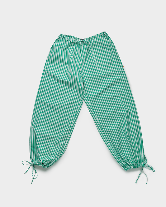 Chef Pant - Green and White Stripe