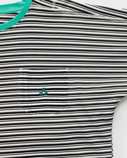 Sailor Stripe T-shirt - Black and Ecru Stripe