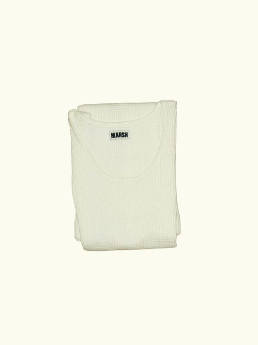 MARSH Tank - Cotton Waffle, White