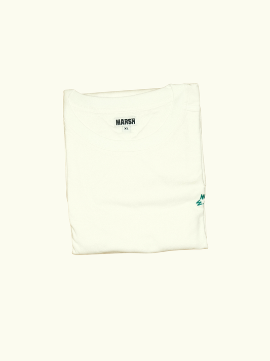 MARSH Long Sleeve T-Shirt - Organic Cotton, White