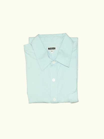 MARSH Button-Up Work Shirt - Cotton Ripstop, Light Blue
