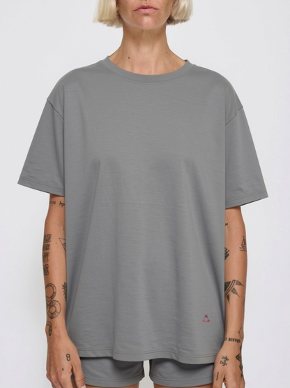 MARSH T-Shirt - Yarn Dyed Cotton, Charcoal