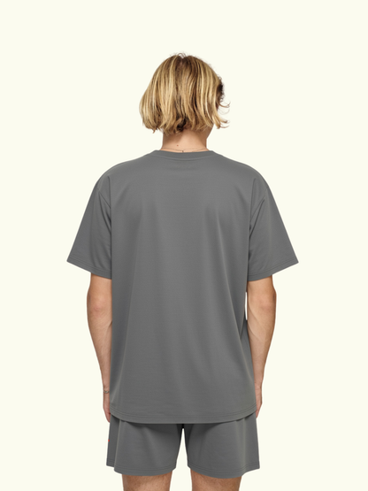 MARSH T-Shirt - Yarn Dyed Cotton, Charcoal