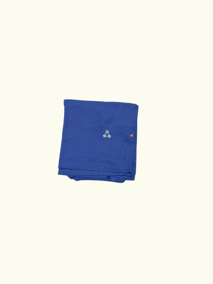 MARSH Play Short Bleu de Travail embroidery detail flatlay