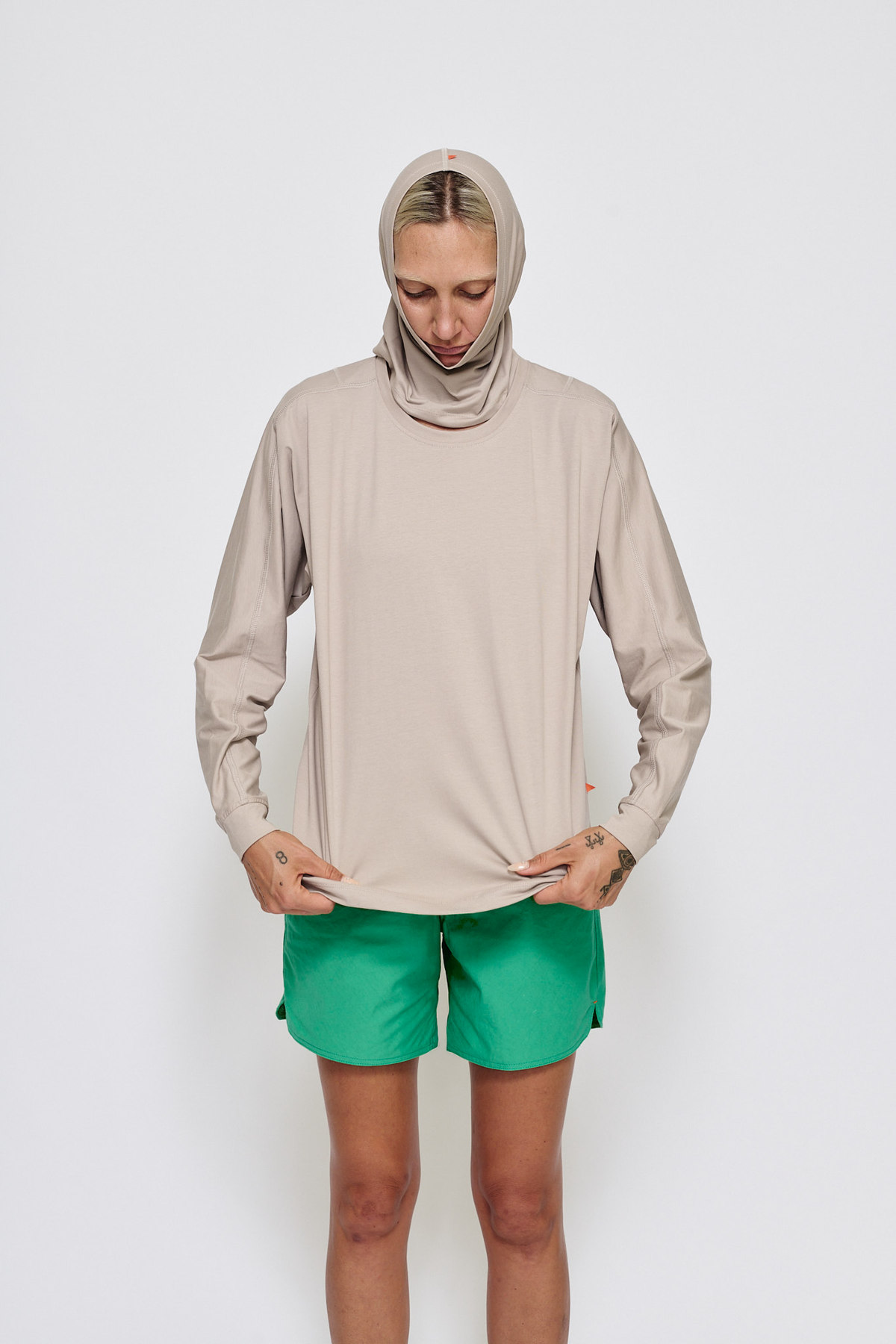 MARSH Bright Green Boardshort on-body