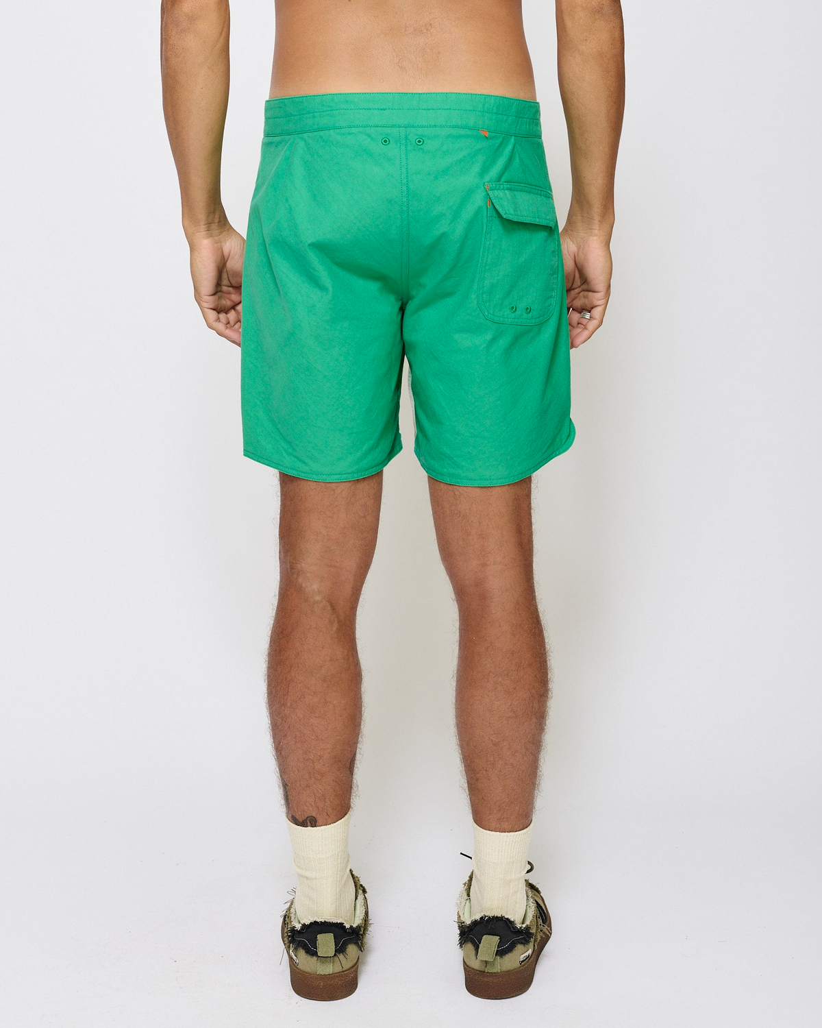 MARSH Bright Green Boardshort on-body