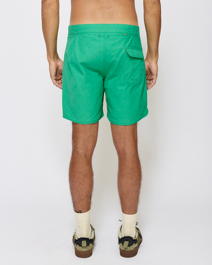 MARSH Bright Green Boardshort on-body