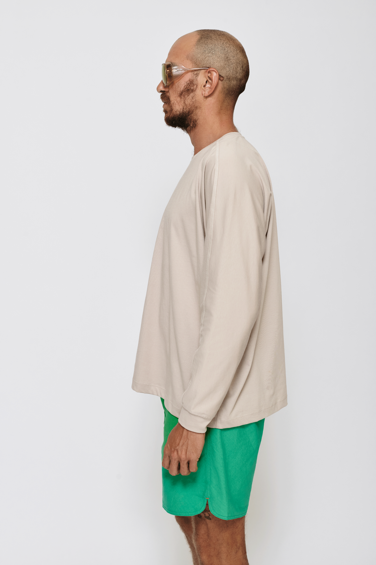 MARSH Bright Green Boardshort on-body