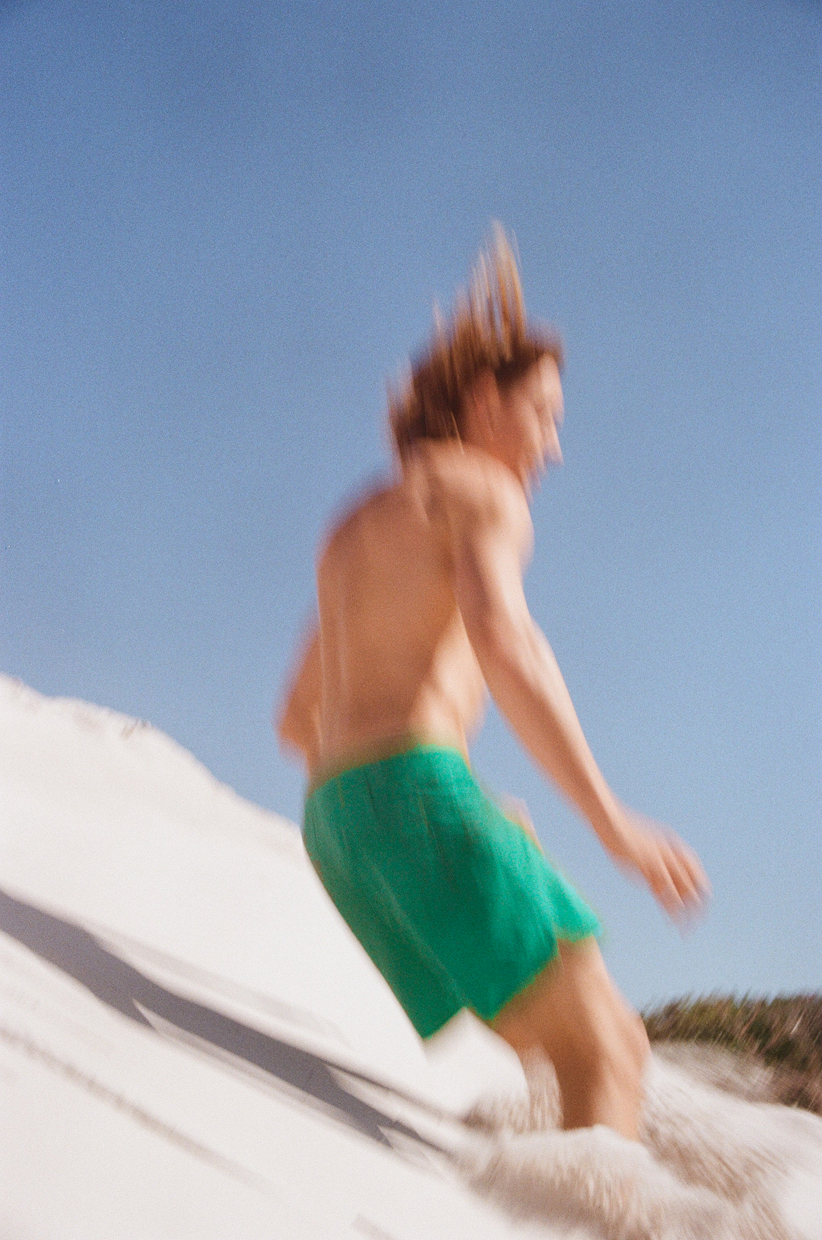 MARSH Bright Green Boardshort on-body