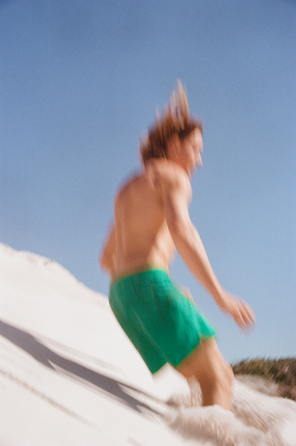 MARSH Bright Green Boardshort on-body