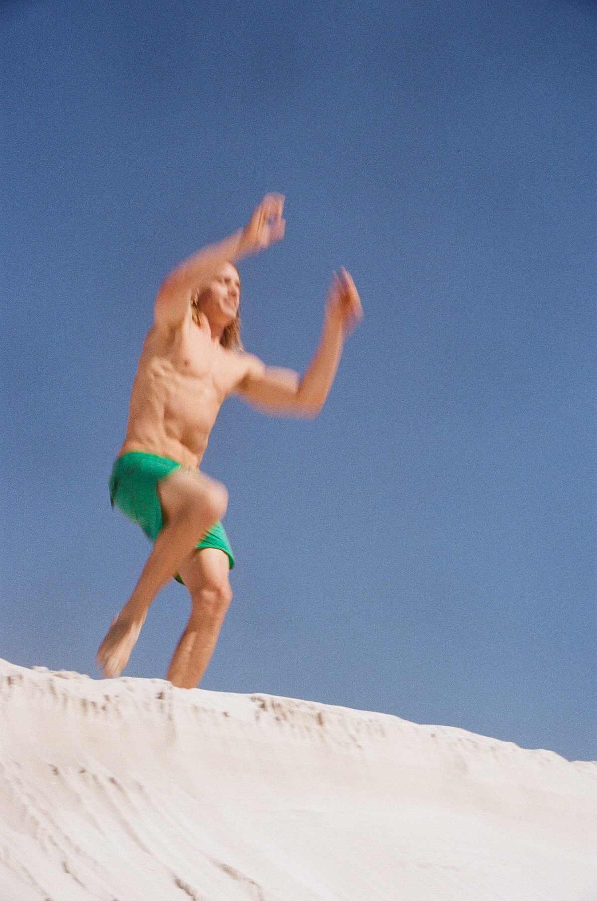 MARSH Bright Green Boardshort on-body