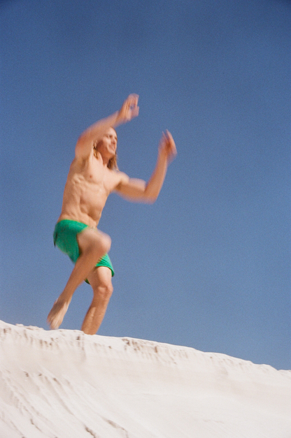 MARSH Bright Green Boardshort on-body