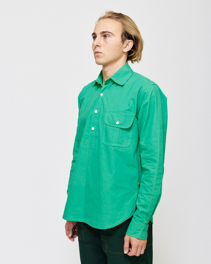 MARSH Button-Up Work Shirt - Cotton Ripstop, Bright Green - Marsh Workwear