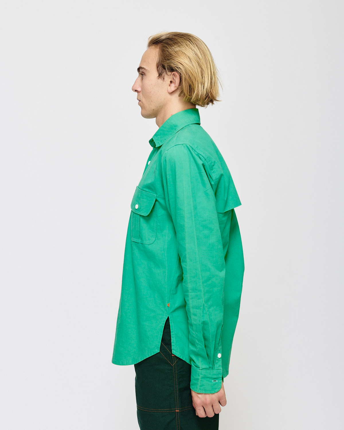 MARSH Button-Up Work Shirt - Cotton Ripstop, Bright Green - Marsh Workwear