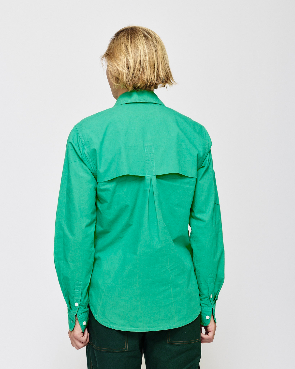 MARSH Button-Up Work Shirt - Cotton Ripstop, Bright Green - Marsh Workwear