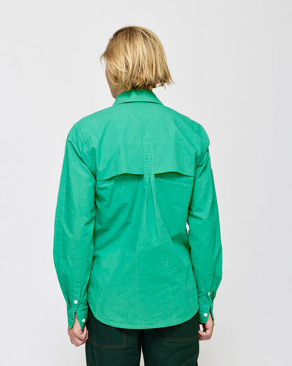 MARSH Button-Up Work Shirt - Cotton Ripstop, Bright Green - Marsh Workwear