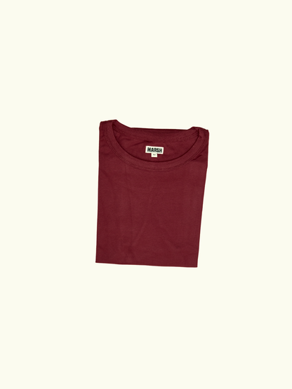 MARSH Everyday T-shirt Deep Red folded front