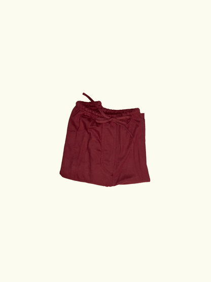 MARSH Play Short Deep Red drawstring flatlay