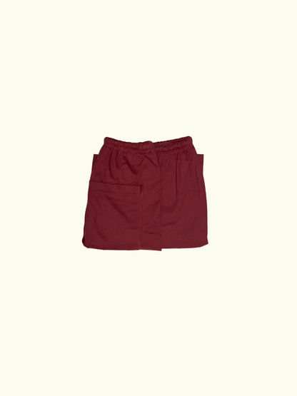 MARSH Play Short Deep Red folded back