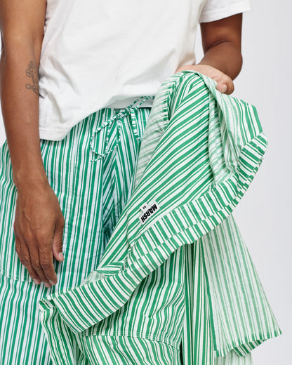 Chef Pant - Green and White Stripe
