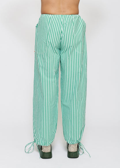 Chef Pant - Green and White Stripe