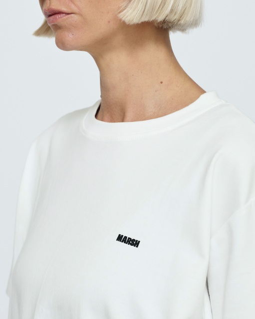 MARSH Everyday T-shirt - Organic Cotton, White Logo (Sample)