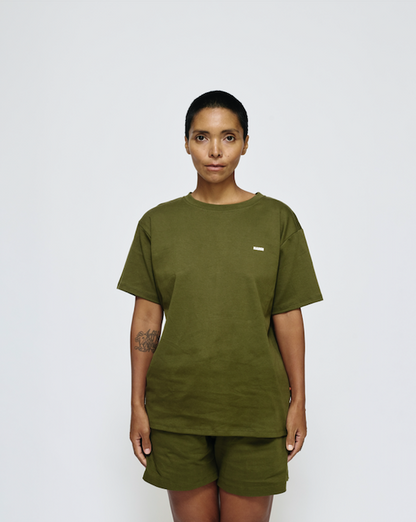 MARSH Everyday T-shirt - Organic Cotton, Olive Logo (Sample)